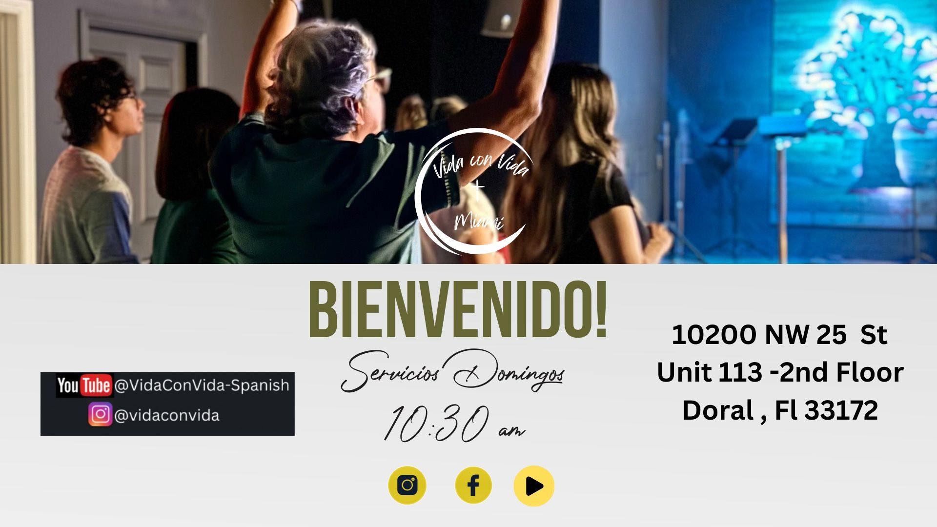 Vida con Vida Miami - Congregación adorando